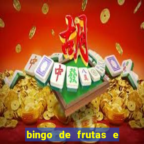 bingo de frutas e legumes para imprimir